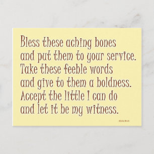 A humourous prayer postcard