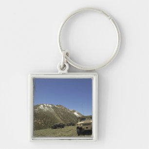 A Humvee is parked at the re-transmitting site Key Ring