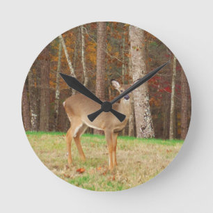 A Hunter's Dream Deer Round Clock