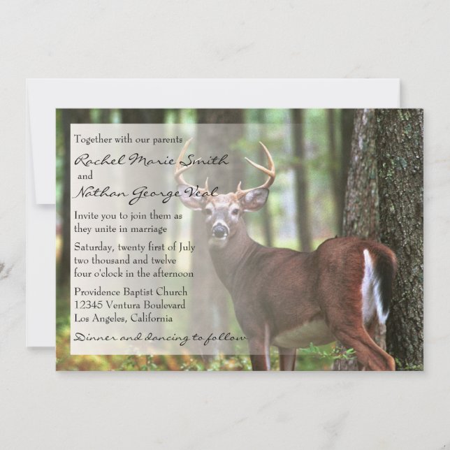 A Hunter's Wedding Invitation (Front)