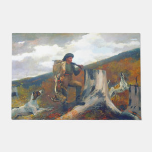 A Huntsman and Dogs Winslow Homer Circa 1891 Doormat
