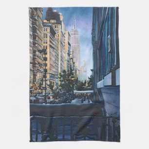 A Hush Moment in the City Limits Tea Towel