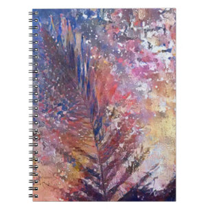 A.I. enhanced photo, beautiful leaf in nature  Notebook