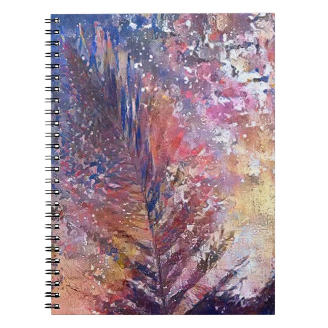 A.I. enhanced photo, beautiful leaf in nature  Notebook (Front)