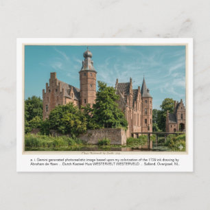 a. i. Gemini generated Kasteel WESTERVELT. Postcard