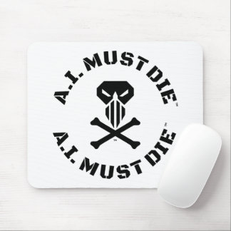 A.I. Must Die™ Logo (Military Font) Mouse Pad