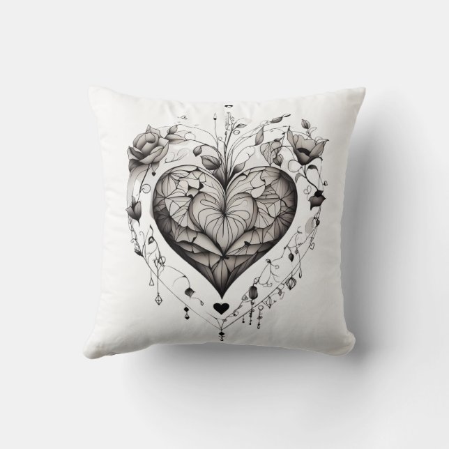 A Illustration of a heart Cushion (Back)