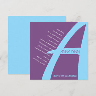 A INITIAL Bar Bat Mitzvah Invitation