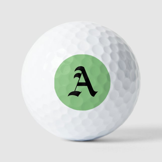 "A" Initial  Golf Balls (Front)