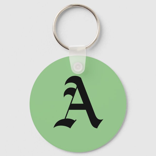 "A" Initial  Key Ring (Front)