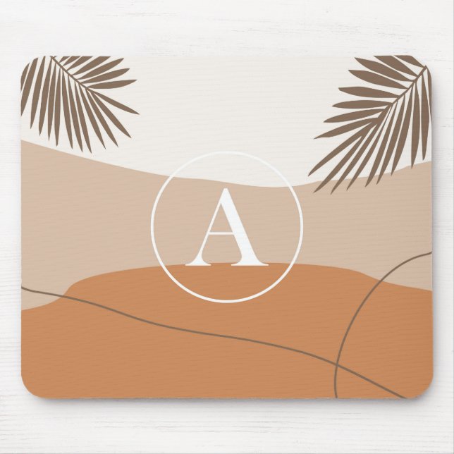 A - Initial Monogram Letter A Abstract Design Mouse Mat (Front)