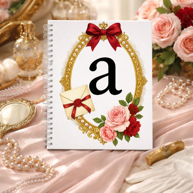 A Initial Personalised Gift Romantic Regency Notebook (Creator Uploaded)