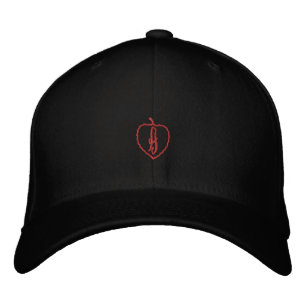 A Initial Signature Black Flexfit Wool Large or XL Embroidered Hat