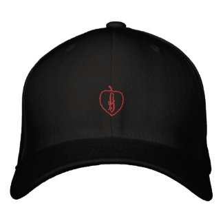 A Initial Signature Black Flexfit Wool Large or XL Embroidered Hat
