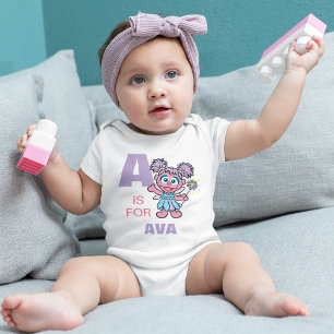 A is for Abby Cadabby Add Your Name Baby Bodysuit