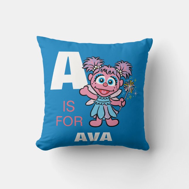 A is for Abby Cadabby | Add Your Name Cushion (Front)