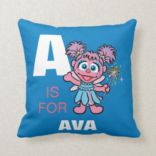 A is for Abby Cadabby   Add Your Name Cushion