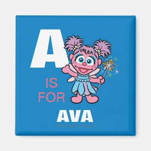 A is for Abby Cadabby Add Your Name Magnet