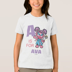 A is for Abby Cadabby   Add Your Name Tri-Blend Shirt