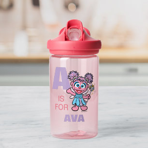 A is for Abby Cadabby   Add Your Name Water Bottle