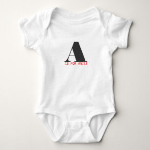 A is for agile baby bodysuit