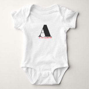 A is for algorithm baby bodysuit