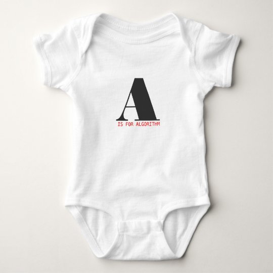 A is for algorithm baby bodysuit