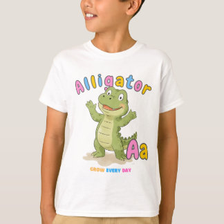“A is for Alligator” Alphabet Tee – Grow Every Day