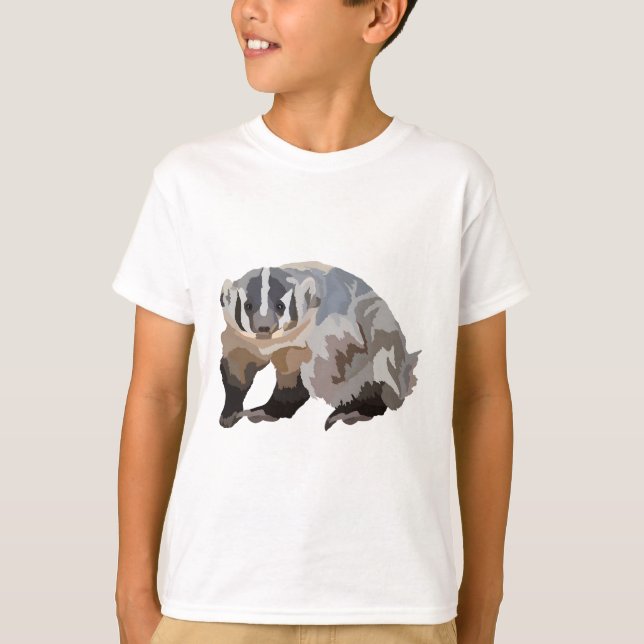 A is for American Badger  T-Shirt (Front)