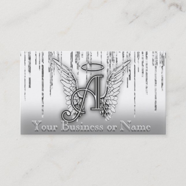 A is for Angel Custom Background Colour Business Card (Front)