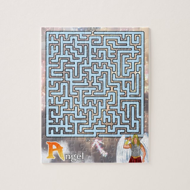 A is for Angel Maze Puzzle  (Vertical)