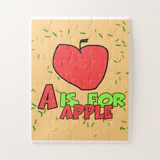 A IS FOR APPLE 30 PIECES EASY KIDS JIGSAW PUZZLE (Vertical)