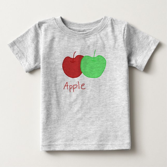 A is for apple baby T-Shirt (Front)