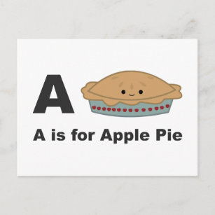 A is for Apple Pie Postcard