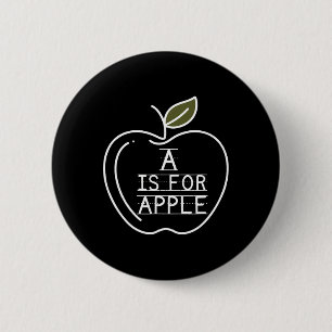 A Is For Apple Pre-k Kindergarten Teacher Student 6 Cm Round Badge