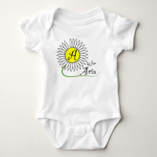 A is for Aria Daisy Baby Bodysuit