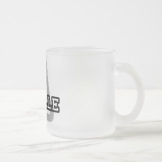 A is for Arielle Frosted Glass Coffee Mug