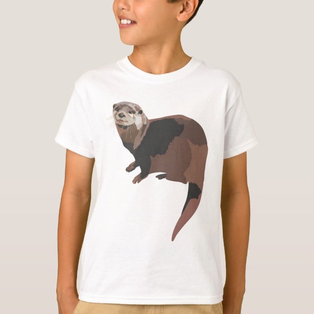 A is for Asian Small Clawed Otter  T-Shirt (Front)