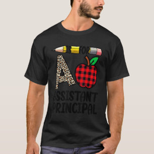 A Is For Assistant Principal Leopard Red Back To S T-Shirt