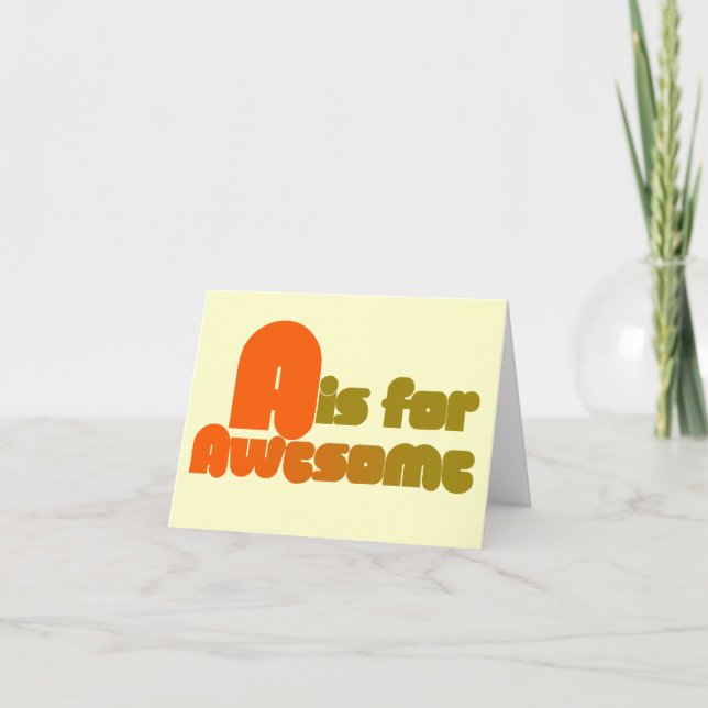 A is for Awesome Card (Front)