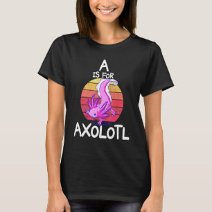 A Is For Axolotl Salamander Vintage Sunset Kids Gi T-Shirt