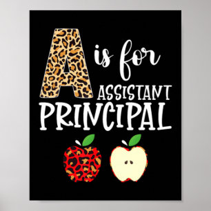 A Is For Istant Principal Leopard Print Apple Back