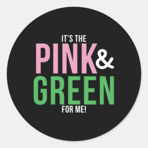 A It'S The K And Green For Me Sorority Classic Round Sticker