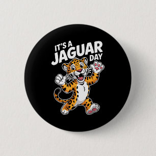 A Jaguar Day Cartoon Animal Jungle 6 Cm Round Badge