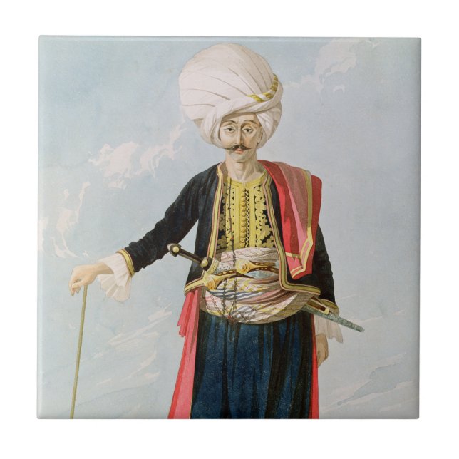 A Janissary, circa 1823 Tile (Front)