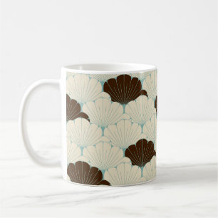 a Japanese style seamless tile with exotic foliage Coffee Mug
