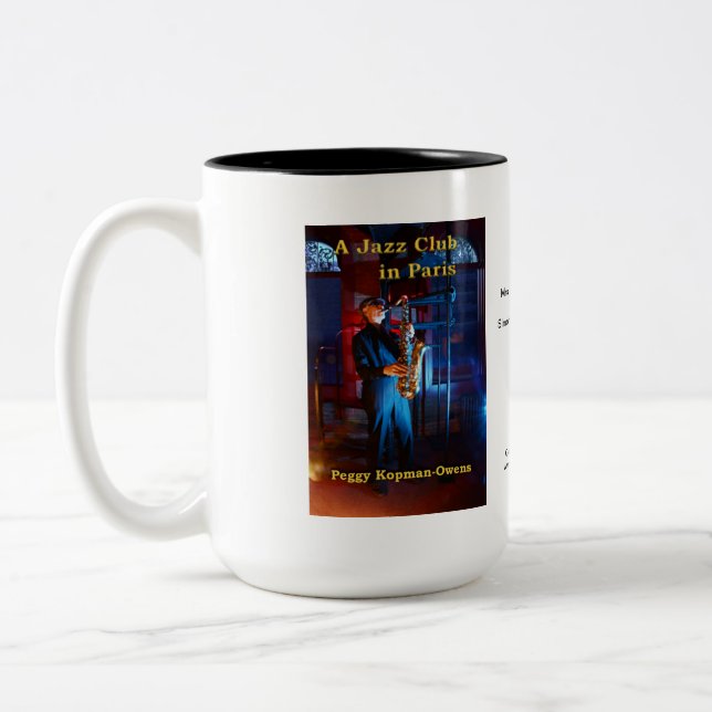 "A Jazz Club in Paris" Two-Tone Coffee Mug (Left)