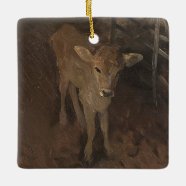 A Jersey Calf Ceramic Ornament (Front)