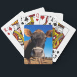 A Jersey cow being inquisitive Playing Cards<br><div class="desc">Gallo Images / DanitaDelimont.com | Africa,  South Africa | A Jersey cow being inquisitive.</div>