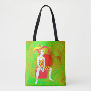 A jester queen tote bag